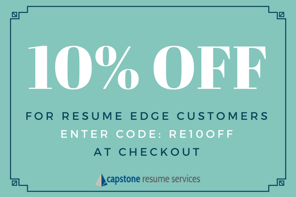 10 percent off resume services