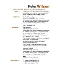 resume template