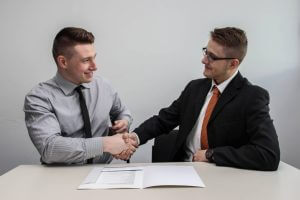 image of job interview after hiring professional resume writers