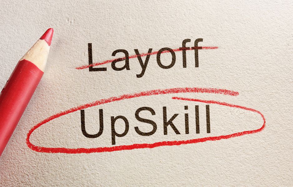 Image of Upskill word for upskilling blog